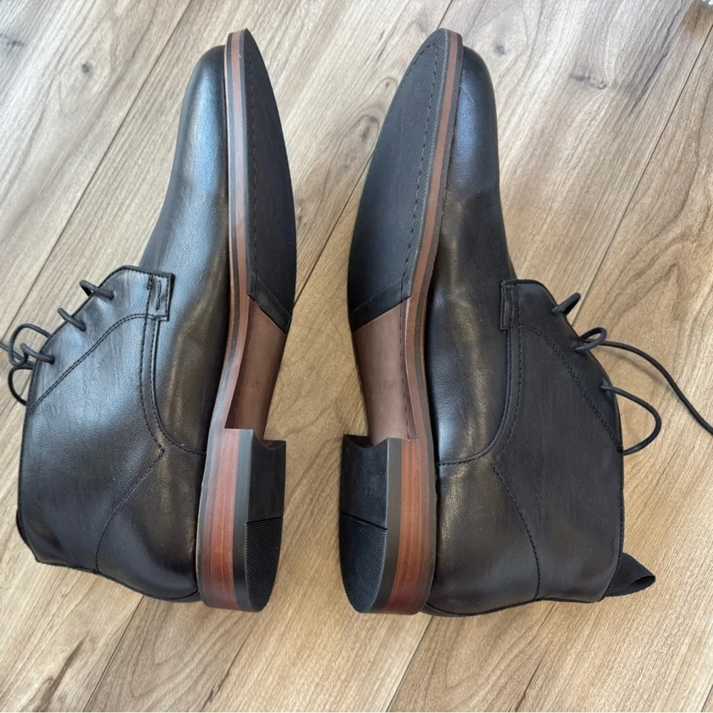 Steve Madden Chevy Chukka Boots shoes Men’s Size 7 Black brown lace up NWOT
